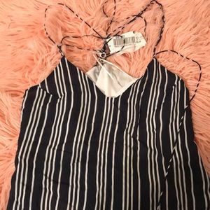Stripe spaghetti strap top